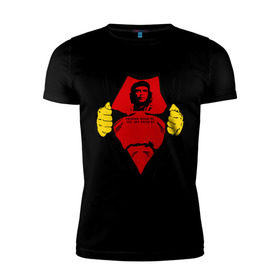 Мужская футболка премиум с принтом Мой кумир Che Guevara в Екатеринбурге, 92% хлопок, 8% лайкра | приталенный силуэт, круглый вырез ворота, длина до линии бедра, короткий рукав | че гевара