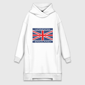 Платье-худи хлопок с принтом London   Лондон с флагом Англии в Екатеринбурге,  |  | лондон