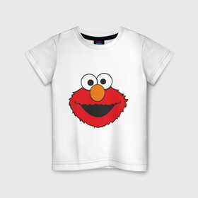 Детская футболка хлопок с принтом Elmo в Екатеринбурге, 100% хлопок | круглый вырез горловины, полуприлегающий силуэт, длина до линии бедер | малыш элмо с улицы сезам.elmo | мапет шоу | маппет шоу | элмо