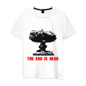 Мужская футболка хлопок с принтом 2012 - Конец близок в Екатеринбурге, 100% хлопок | прямой крой, круглый вырез горловины, длина до линии бедер, слегка спущенное плечо. | атомная бомба | бомба | взрыв | катастрофа | конец близок | ядерный взрыв