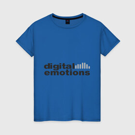 Женская футболка хлопок с принтом Цифровые эмоции в Екатеринбурге, 100% хлопок | прямой крой, круглый вырез горловины, длина до линии бедер, слегка спущенное плечо | эквалайзер