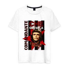 Мужская футболка хлопок с принтом Che Guevara (4) в Екатеринбурге, 100% хлопок | прямой крой, круглый вырез горловины, длина до линии бедер, слегка спущенное плечо. | че гевара