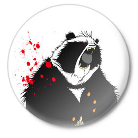 Значок с принтом Панда в Екатеринбурге,  металл | круглая форма, металлическая застежка в виде булавки | панда