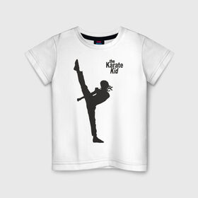 Детская футболка хлопок с принтом Карате пацан в Екатеринбурге, 100% хлопок | круглый вырез горловины, полуприлегающий силуэт, длина до линии бедер | Тематика изображения на принте: карате пацан | каратэ пацан