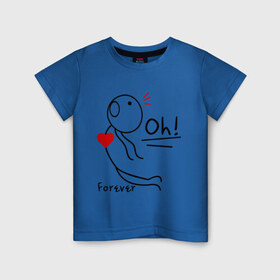 Детская футболка хлопок с принтом Магнит для сердца (мужская) в Екатеринбурге, 100% хлопок | круглый вырез горловины, полуприлегающий силуэт, длина до линии бедер | love forever | вечная | для влюбленных | для двоих | для пар | любимый | любовь | отношения | пара