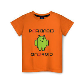 Детская футболка хлопок с принтом Paranoid android в Екатеринбурге, 100% хлопок | круглый вырез горловины, полуприлегающий силуэт, длина до линии бедер | paranoid android | админу | андроид | параноик | прикольные