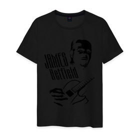 Мужская футболка хлопок с принтом Metallica (Джеймс Хэтфилд) в Екатеринбурге, 100% хлопок | прямой крой, круглый вырез горловины, длина до линии бедер, слегка спущенное плечо. | металлика