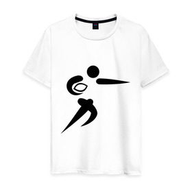 Мужская футболка хлопок с принтом Регби в Екатеринбурге, 100% хлопок | прямой крой, круглый вырез горловины, длина до линии бедер, слегка спущенное плечо. | американский футбол | регби