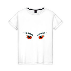 Женская футболка хлопок с принтом Кошачьи глаза (2) в Екатеринбурге, 100% хлопок | прямой крой, круглый вырез горловины, длина до линии бедер, слегка спущенное плечо | глаза. взгляд | кошачьи глаза