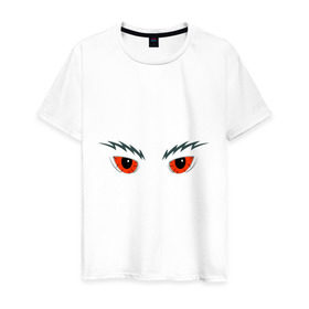 Мужская футболка хлопок с принтом Кошачьи глаза (2) в Екатеринбурге, 100% хлопок | прямой крой, круглый вырез горловины, длина до линии бедер, слегка спущенное плечо. | глаза. взгляд | кошачьи глаза