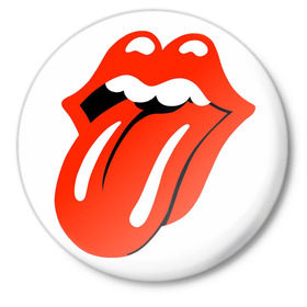 Значок с принтом The Rolling Stones (2) в Екатеринбурге,  металл | круглая форма, металлическая застежка в виде булавки | Тематика изображения на принте: rolling stones