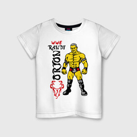 Детская футболка хлопок с принтом WWE Randy ORTON в Екатеринбурге, 100% хлопок | круглый вырез горловины, полуприлегающий силуэт, длина до линии бедер | mixfight | wwe | бои без правил | микс файт | миксфайт | рестлер | рэнди
