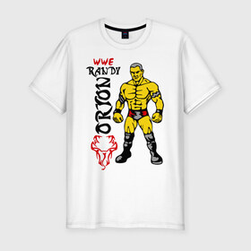 Мужская футболка премиум с принтом WWE Randy ORTON в Екатеринбурге, 92% хлопок, 8% лайкра | приталенный силуэт, круглый вырез ворота, длина до линии бедра, короткий рукав | mixfight | wwe | бои без правил | микс файт | миксфайт | рестлер | рэнди