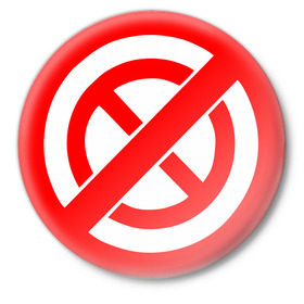 Значок с принтом Запрещено запрещать в Екатеринбурге,  металл | круглая форма, металлическая застежка в виде булавки | запрет | запретить | запрещать | запрещено | знаки