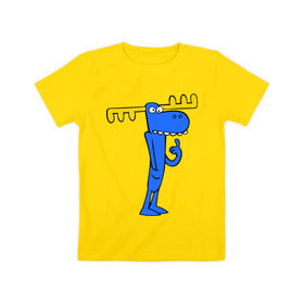 Детская футболка хлопок с принтом Лось в Екатеринбурге, 100% хлопок | круглый вырез горловины, полуприлегающий силуэт, длина до линии бедер | happy tree friends | лось