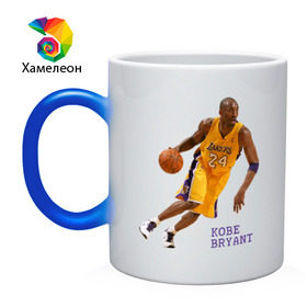 Кружка хамелеон с принтом Kobe Bryant - Lakers в Екатеринбурге, керамика | меняет цвет при нагревании, емкость 330 мл | kobe bryant | lakers | nba | баскет | коби брайнт | нба