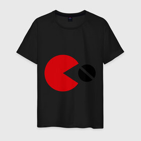 Мужская футболка хлопок с принтом Pacman (2) в Екатеринбурге, 100% хлопок | прямой крой, круглый вырез горловины, длина до линии бедер, слегка спущенное плечо. | pack man | packman | денди | игры на денди | пакман