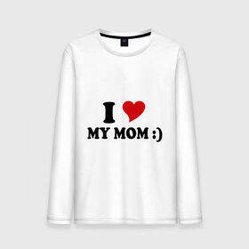 Мужской лонгслив хлопок с принтом I love my mom в Екатеринбурге, 100% хлопок |  | i love | дети | для мамы | любимая мама | мама | маме | мамочка | мамуля | ребенок | родители | сердечко | сердце | я люблю маму
