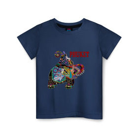 Детская футболка хлопок с принтом Phuket (4) в Екатеринбурге, 100% хлопок | круглый вырез горловины, полуприлегающий силуэт, длина до линии бедер | Тематика изображения на принте: слон