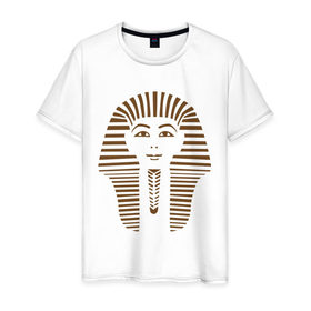 Мужская футболка хлопок с принтом Natural King в Екатеринбурге, 100% хлопок | прямой крой, круглый вырез горловины, длина до линии бедер, слегка спущенное плечо. | Тематика изображения на принте: egypt | египет | египетские пирамиды | желтое море | нил | пирамиды | фараон | хургада