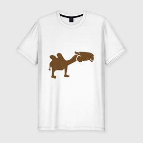 Мужская футболка премиум с принтом Navy camel в Екатеринбурге, 92% хлопок, 8% лайкра | приталенный силуэт, круглый вырез ворота, длина до линии бедра, короткий рукав | camel | egyptian | navy camel | верблюд | египет | каир | кэмл | тур в египет | туризм