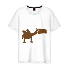 Мужская футболка хлопок с принтом Navy camel в Екатеринбурге, 100% хлопок | прямой крой, круглый вырез горловины, длина до линии бедер, слегка спущенное плечо. | camel | egyptian | navy camel | верблюд | египет | каир | кэмл | тур в египет | туризм