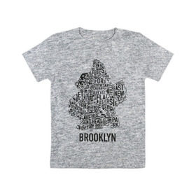 Детская футболка хлопок с принтом Brooklyn в Екатеринбурге, 100% хлопок | круглый вырез горловины, полуприлегающий силуэт, длина до линии бедер | Тематика изображения на принте: gangsta | gansta | hip | hip hop | hop | rap | бруклин | рэп | хип | хип хоп | хипхоп | хоп