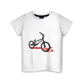 Детская футболка хлопок с принтом BMX 1 в Екатеринбурге, 100% хлопок | круглый вырез горловины, полуприлегающий силуэт, длина до линии бедер | Тематика изображения на принте: bmx | велик | вело | велогонки | велорейсинг | велосипед | спортивный велосипед | фрирайд | эктрим