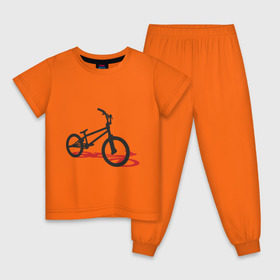 Детская пижама хлопок с принтом BMX 1 в Екатеринбурге, 100% хлопок |  брюки и футболка прямого кроя, без карманов, на брюках мягкая резинка на поясе и по низу штанин
 | Тематика изображения на принте: bmx | велик | вело | велогонки | велорейсинг | велосипед | спортивный велосипед | фрирайд | эктрим
