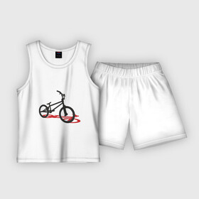 Детская пижама с шортами хлопок с принтом BMX 1 в Екатеринбурге,  |  | bmx | велик | вело | велогонки | велорейсинг | велосипед | спортивный велосипед | фрирайд | эктрим
