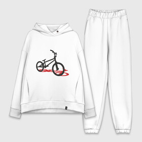 Женский костюм хлопок Oversize с принтом BMX 1 в Екатеринбурге,  |  | bmx | велик | вело | велогонки | велорейсинг | велосипед | спортивный велосипед | фрирайд | эктрим