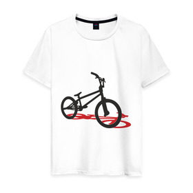 Мужская футболка хлопок с принтом BMX 1 в Екатеринбурге, 100% хлопок | прямой крой, круглый вырез горловины, длина до линии бедер, слегка спущенное плечо. | bmx | велик | вело | велогонки | велорейсинг | велосипед | спортивный велосипед | фрирайд | эктрим