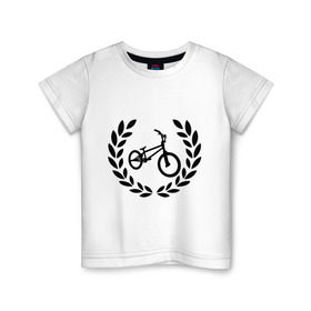 Детская футболка хлопок с принтом BMX 2 в Екатеринбурге, 100% хлопок | круглый вырез горловины, полуприлегающий силуэт, длина до линии бедер | Тематика изображения на принте: bmx | велик | вело | велогонки | велорейсинг | велосипед | спортивный велосипед | фрирайд | эктрим