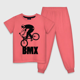 Детская пижама хлопок с принтом BMX 3 в Екатеринбурге, 100% хлопок |  брюки и футболка прямого кроя, без карманов, на брюках мягкая резинка на поясе и по низу штанин
 | bmx | free style | бмэкс | велик | вело | велосипедист | фристайл | экстрим | экстримальный