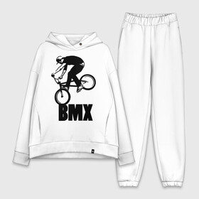 Женский костюм хлопок Oversize с принтом BMX 3 в Екатеринбурге,  |  | bmx | free style | бмэкс | велик | вело | велосипедист | фристайл | экстрим | экстримальный