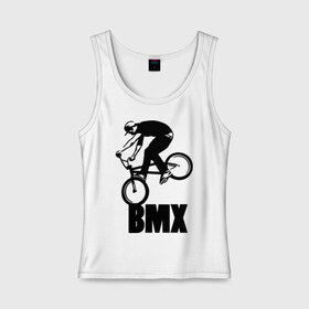 Женская майка хлопок с принтом BMX 3 в Екатеринбурге, 95% хлопок, 5% эластан |  | bmx | free style | бмэкс | велик | вело | велосипедист | фристайл | экстрим | экстримальный