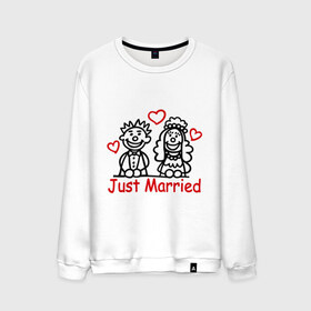 Мужской свитшот хлопок с принтом Just married (Молодожены) в Екатеринбурге, 100% хлопок |  | just married | джаст мэрид | жених | молодоженам | молодожены | невеста | свадьба