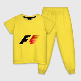 Детская пижама хлопок с принтом Formula 1 в Екатеринбурге, 100% хлопок |  брюки и футболка прямого кроя, без карманов, на брюках мягкая резинка на поясе и по низу штанин
 | Тематика изображения на принте: формула 1