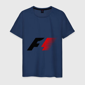 Мужская футболка хлопок с принтом Formula 1 в Екатеринбурге, 100% хлопок | прямой крой, круглый вырез горловины, длина до линии бедер, слегка спущенное плечо. | формула 1