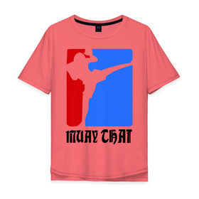 Мужская футболка хлопок Oversize с принтом Muay Thai (Муай Тай) в Екатеринбурге, 100% хлопок | свободный крой, круглый ворот, “спинка” длиннее передней части | емельяненко