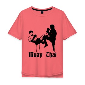 Мужская футболка хлопок Oversize с принтом Muay Thai (2) в Екатеринбурге, 100% хлопок | свободный крой, круглый ворот, “спинка” длиннее передней части | муай тай