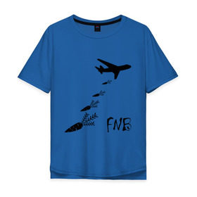 Мужская футболка хлопок Oversize с принтом Еда вместо бомб в Екатеринбурге, 100% хлопок | свободный крой, круглый ворот, “спинка” длиннее передней части | бомбы | еда | морковки | самолет