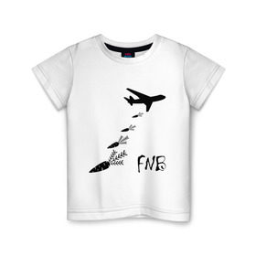 Детская футболка хлопок с принтом Еда вместо бомб в Екатеринбурге, 100% хлопок | круглый вырез горловины, полуприлегающий силуэт, длина до линии бедер | бомбы | еда | морковки | самолет