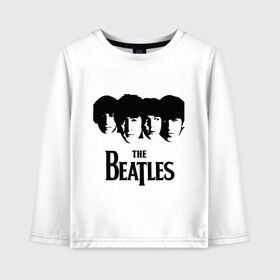 Детский лонгслив хлопок с принтом The Beatles в Екатеринбурге, 100% хлопок | круглый вырез горловины, полуприлегающий силуэт, длина до линии бедер | 60s | 60е | beatles | rock | битлз | битлы | леннон | ленон | макартни | музыка | ретро | рок