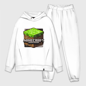 Мужской костюм хлопок OVERSIZE с принтом Minecraft logo в Екатеринбурге,  |  | creeper | mine craft | minecraft | майнкрафт | шахта