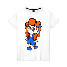 Женская футболка хлопок с принтом Хулиганка в Екатеринбурге, 100% хлопок | прямой крой, круглый вырез горловины, длина до линии бедер, слегка спущенное плечо | девочка | девченка | девчонка | девчушка | малышка | хулиганка
