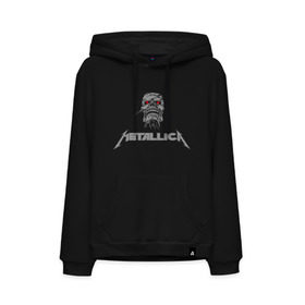 Мужская толстовка хлопок с принтом Metallica scool в Екатеринбурге, френч-терри, мягкий теплый начес внутри (100% хлопок) | карман-кенгуру, эластичные манжеты и нижняя кромка, капюшон с подкладом и шнурком | металлика