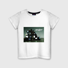 Детская футболка хлопок с принтом Skillet comatose в Екатеринбурге, 100% хлопок | круглый вырез горловины, полуприлегающий силуэт, длина до линии бедер | skillet | альтернативный рок | рок | рок группа | рок группы | симфонический рок | христианский рок