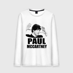 Мужской лонгслив хлопок с принтом Paul McCartney (Пол МакКартни) в Екатеринбурге, 100% хлопок |  | Тематика изображения на принте: beatles | mccartney | the beatles | битлз | битлс | битлы | маккартни