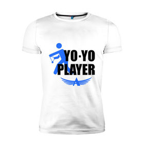Мужская футболка премиум с принтом Aero yo(2) в Екатеринбурге, 92% хлопок, 8% лайкра | приталенный силуэт, круглый вырез ворота, длина до линии бедра, короткий рукав | aero yo | yo yo | yo yo player | игрушка йо йо | йо йо